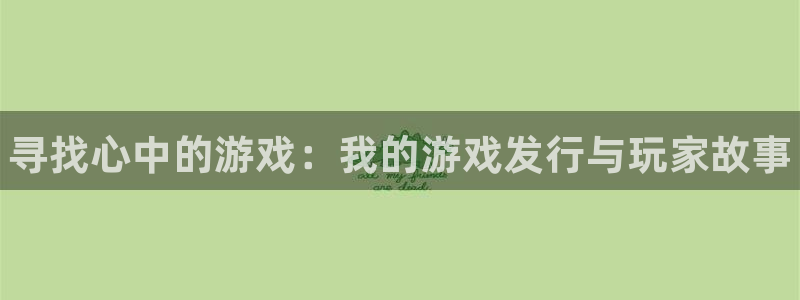 门徒娱乐下载手机版安装：寻找心中的游戏：我的游戏发行与玩家故事